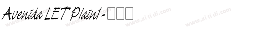 Avenida LET Plain1字体转换